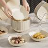 Plastic Fruit Plate White Spitting Bone Dish Household Sauce Dish  Dinning Table
