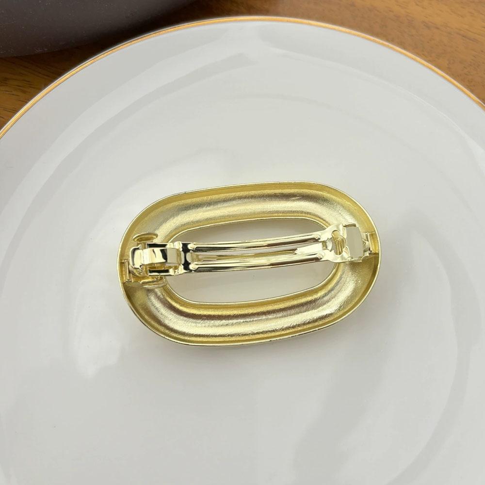 Elegant Metal Hair Accessories Fashion Hollow Oval Spring Hair Clips Vintage Geometric Ponytail Hairpin Barrettes For Women Girl