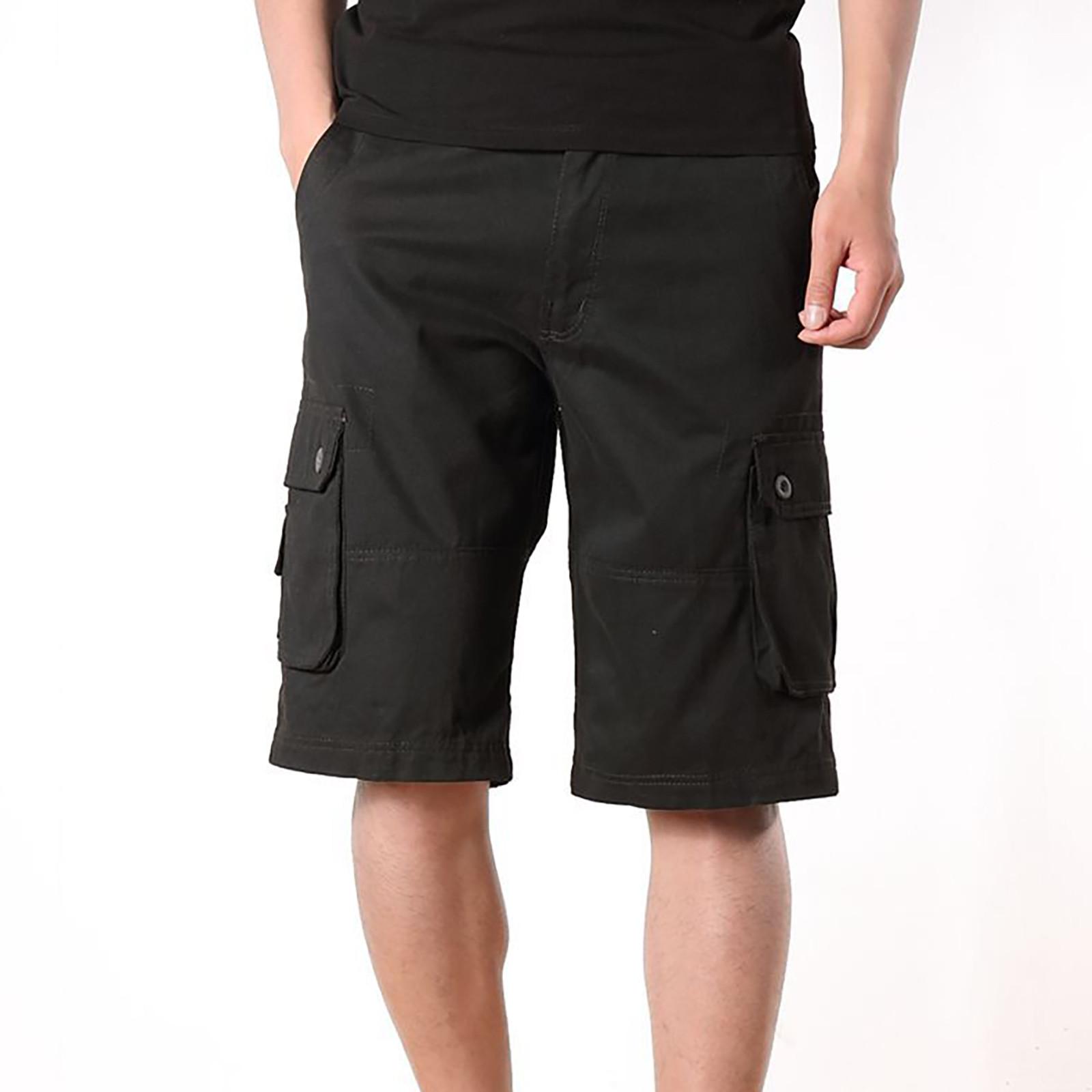 

Men s Casual Cargo Shorts with Multiple Pockets Comfortable, Durable, Perfect for Outdoor Activities 46 чорний