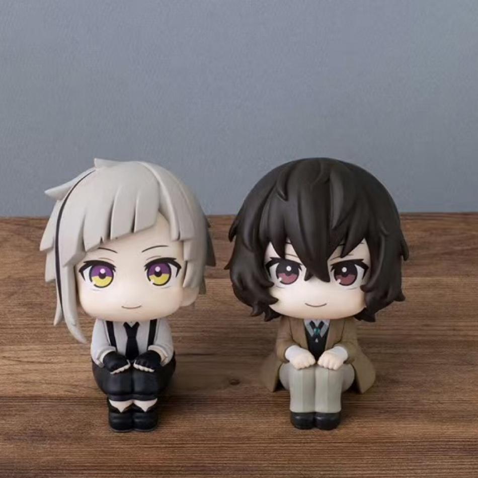 10cm Bungou Stray Dogs Anime Figure Look Up Nakajima Atsushi Action Version Dazai Osamu Figurine Collection Model Toys Q Poseable Articulated Scale