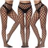 New Plus Size Sexy Black Web Mesh Pantyhose Summer Women Hollow Out Fishnet Tights Gothic Lace Transparent Long Stocking Ladies
