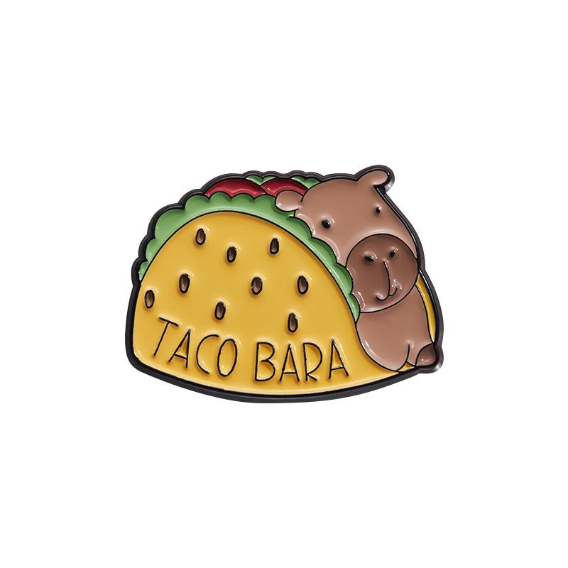 Cartoon Capybara Brooch Set: Cute Animal Series Badge from Europe & America