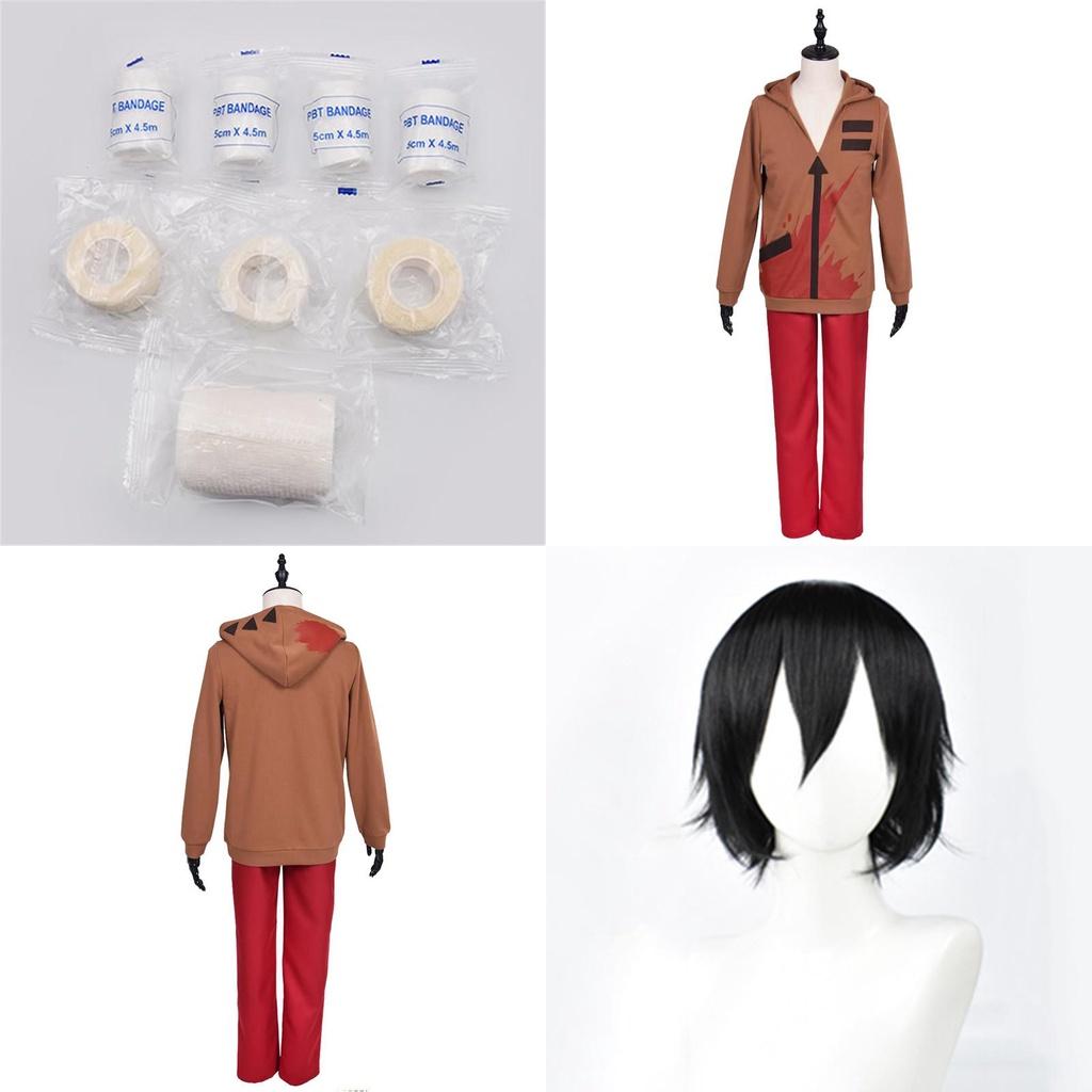 Exquisite Adults Mens Angels Of Death Isaac Foster Wigs Zack Hoodie Jacket Pants Costume