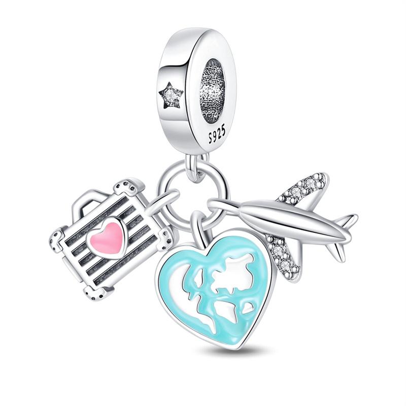 Kupfer Reiseflugzeug Serie Charm Perlen Für Marke Original Armband DIY Exquisiter Gedenkschmuck Für Frauen