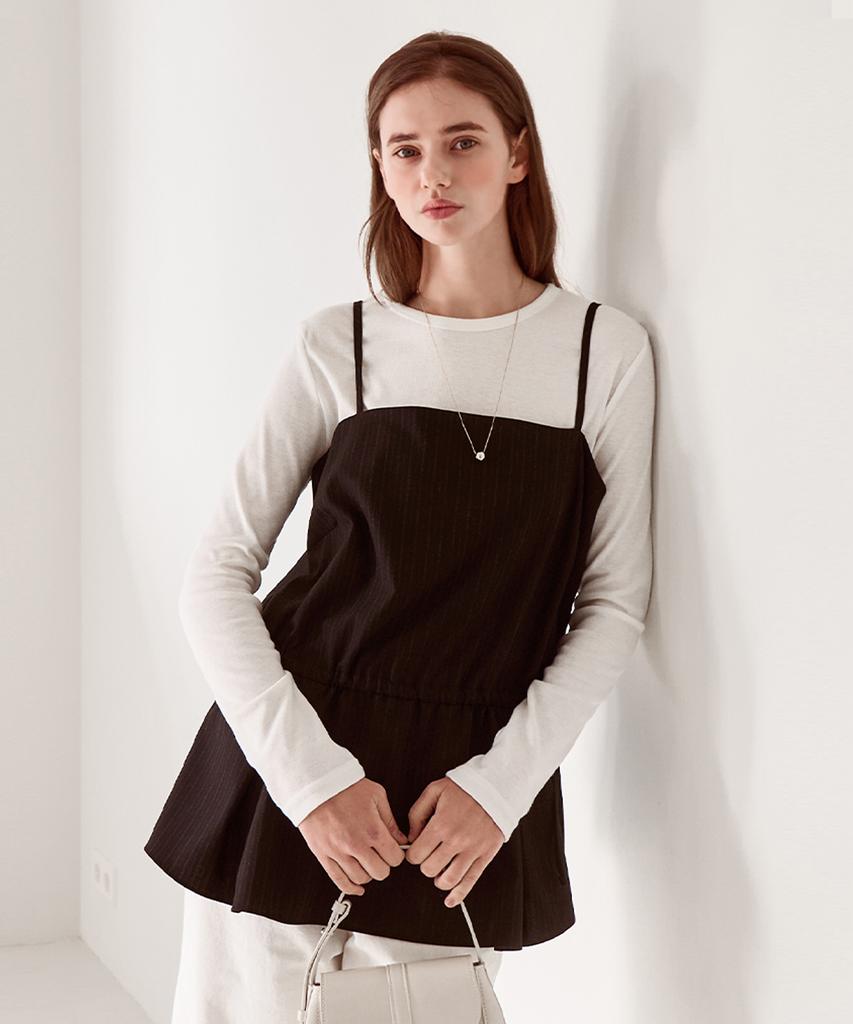 SLOWLOLLI Stripe Layered Bustier_2 Colors