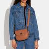 New COACH Willow Leather Saddle Bag, Shoulder Bag, Crossbody Bag Trumpets Women's Saffron Brown CA094-V5NP6