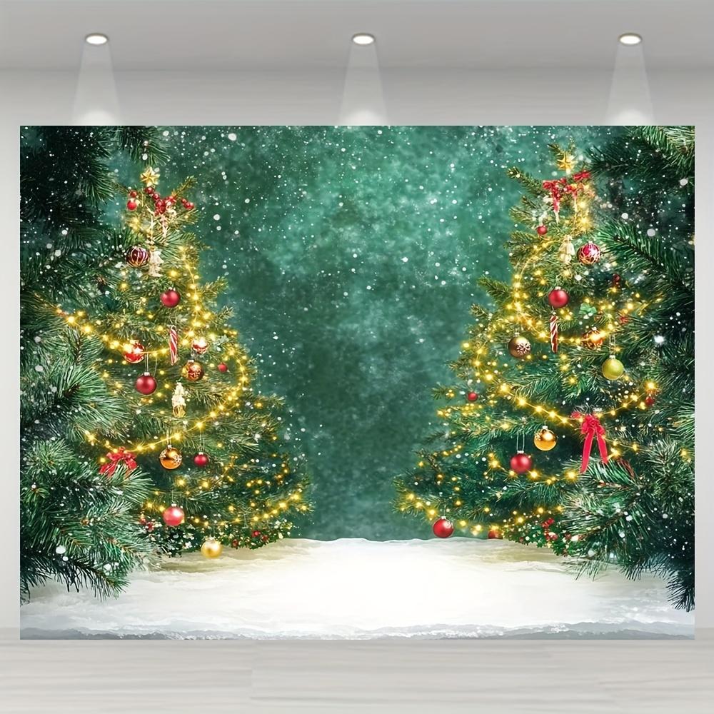 1Pcs Christmas Wonderland Pine Tree Decoration Background Winter Backdrop For Photo Studio Photo Booth Party