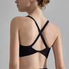Thin-strapped Color-blocked Sports Bra Cross-back Short Fitness Underwear Shockproof Yoga Vest