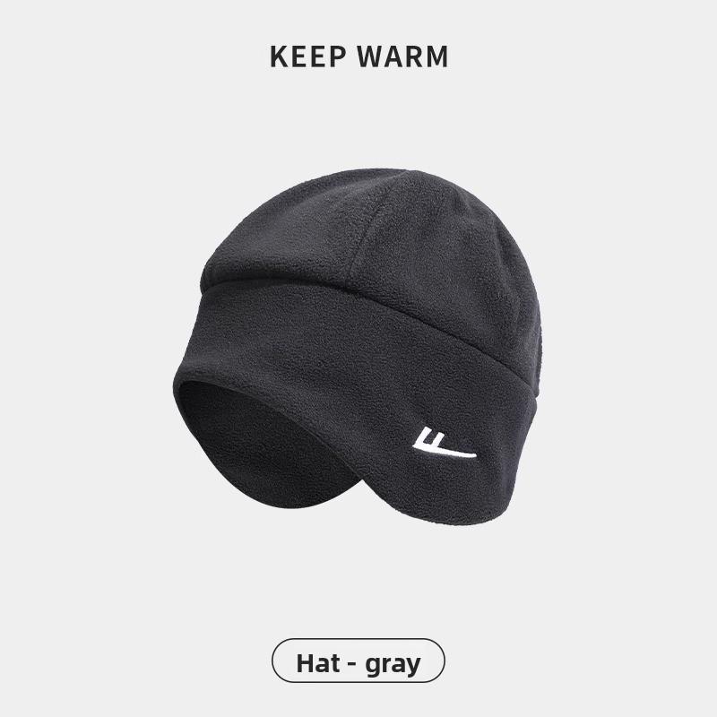 

Mens Wool Beanie Hat With Solid Color For Winter Warmth And Wind Resistance Gray Warm