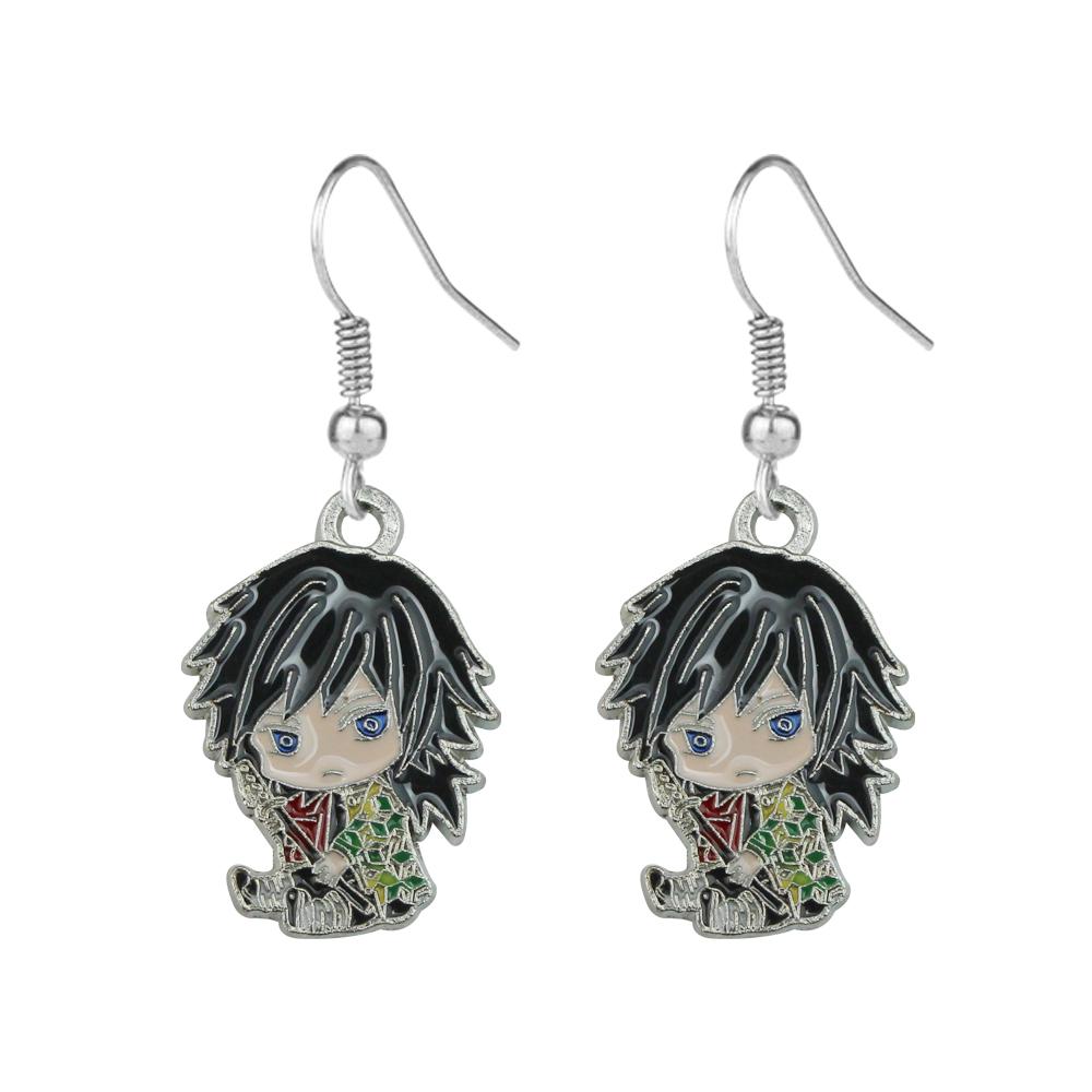 Náušnice Demon Slayer Cosplay Prop Kimetsu No Yaiba Tanjirou Kamado 1 Pár Postavy Trendy Šperky