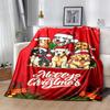 1pc Merry Christmas Printing Lightweight Flannel Blanket, Comfortable and Warm Blanket, for Camping Sofa Bed and Couch Office, in All Seasons