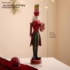 Resin Nutcracker Soldier Ornament with Christmas Wreath Gift Box