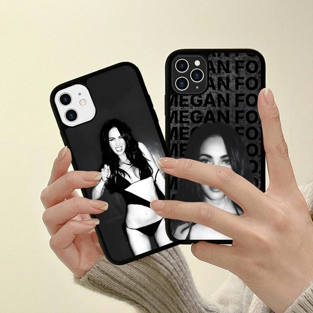 Schauspielerin M-Megan Fox Modell Handyhülle Für IPhone 17 16 15 14 13 Plus 12 11 Pro Max PC+TPU Hüllen Rückseite