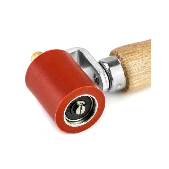 QWORK® Silicone Seam Roller, High Temperature Resistant Silicon Seam Hand Pressure Roller Welding Tool, 40Mm, Red