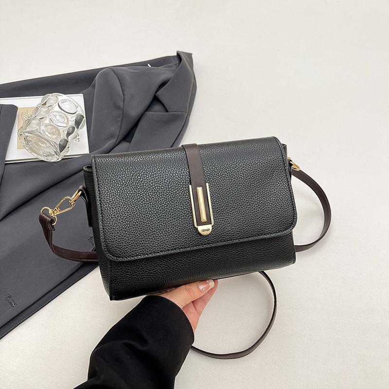 Foreign style women's bag shoulder bag high quality bag ins classic versatile lychee pattern PU women's bag