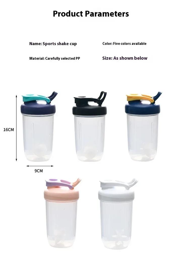 Shaking Cup 400ml Protein Powder Shaker Bottle Leak Proof Water Bottle for Gym Outdoor Fitness Training Sport Mixing Cup