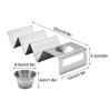 Stainless Steel Taco Holder Stand with 2 Dip Cups 10 inch Corn Tortilla Rack
