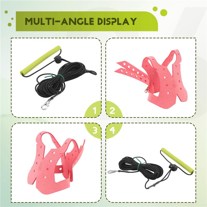 AS60-Papegoja Duvsele Och Koppel Justerbar Rem Flygande Bettskyddande Draglina Fågelträning Utomhusbärning Fågel Röd