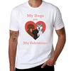 My Dogs Are My Valentines Tshirt Large Size Short Sleeve Tshirt