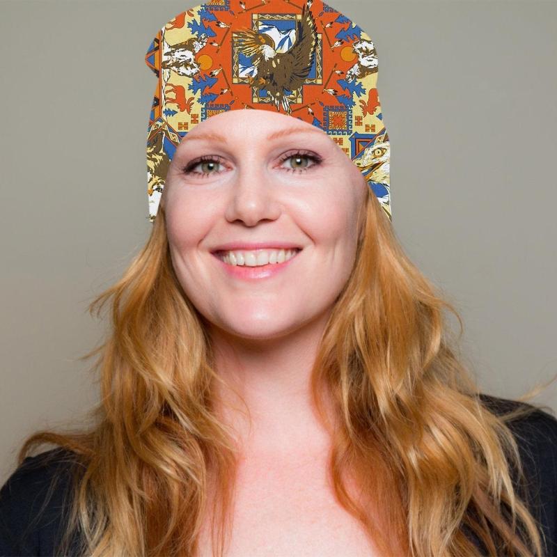 Vintage Print Squared Headscarf Paisleys Bandana Pattern Square Head Scarf for Cycling and Hiking