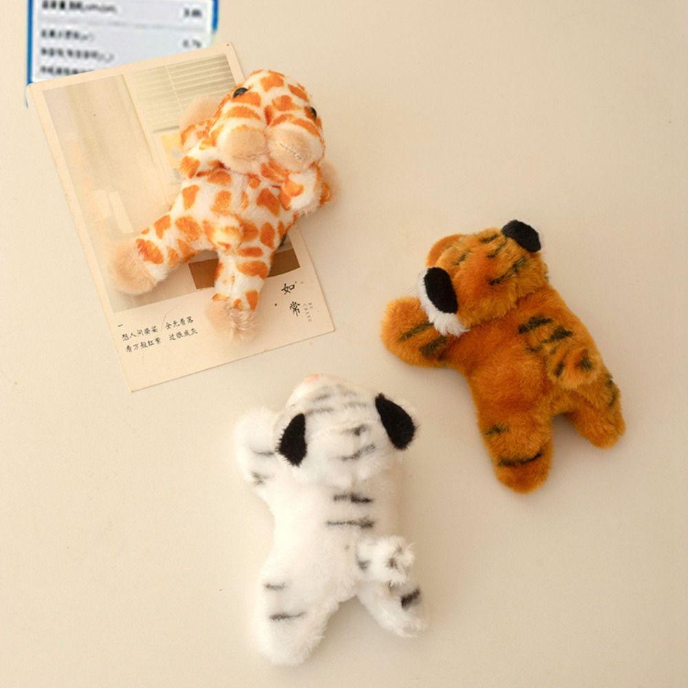 Magnetic Suction Cartoon Animal Fridge Magnets Cute Design Magnetic Tiger Plush Dolls  Office Decor