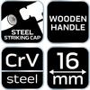 16mm chisel, CRV, wooden handle