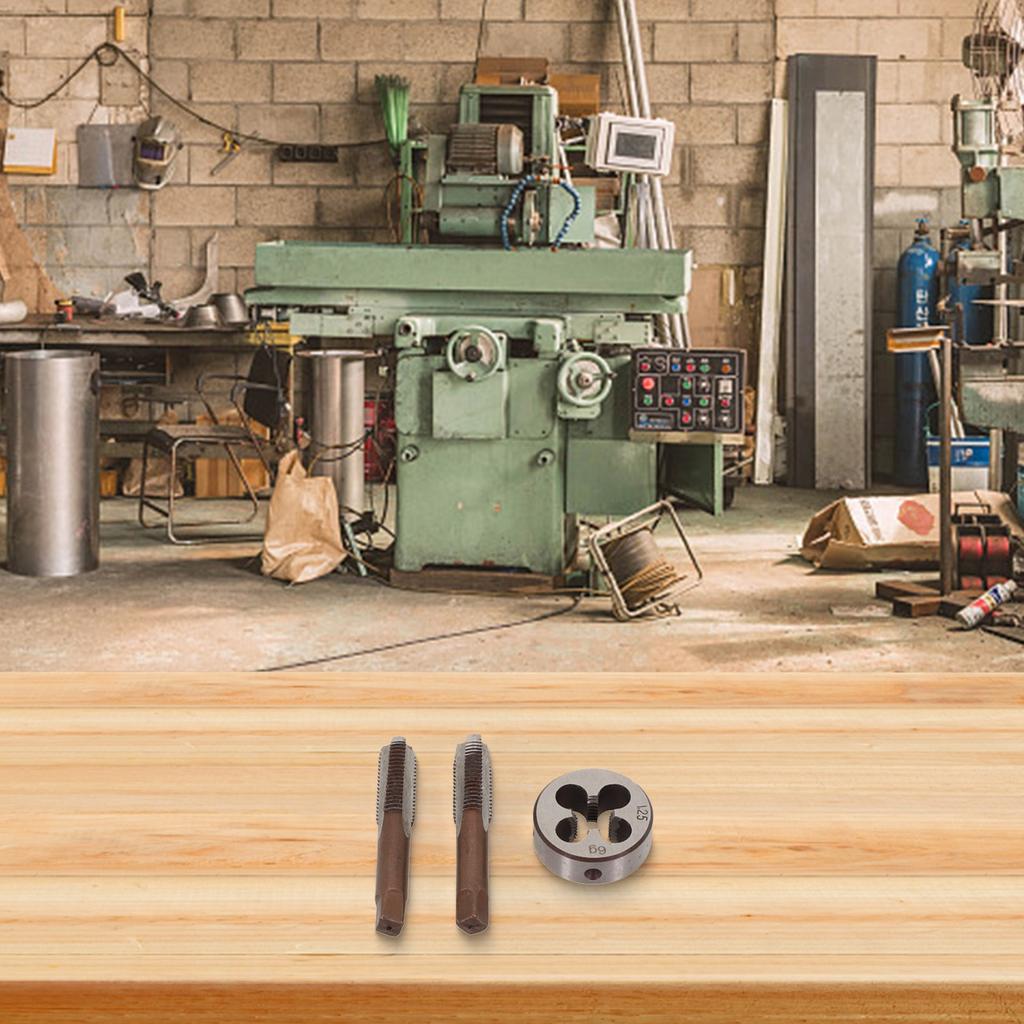 Gwintownik HSS M10 X 1,25 mm i Narzynka M10 X 1,25 mm Gwint metryczny Prawy 3 szt./zestaw