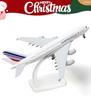 QIYUMOKE A380 France 1/300 Diecast Metal Airplane Model - A380 Sky Jumbo A380 Model Airplane with Stand (7.5" Long) for Aviation Enthusiast Gift or Di