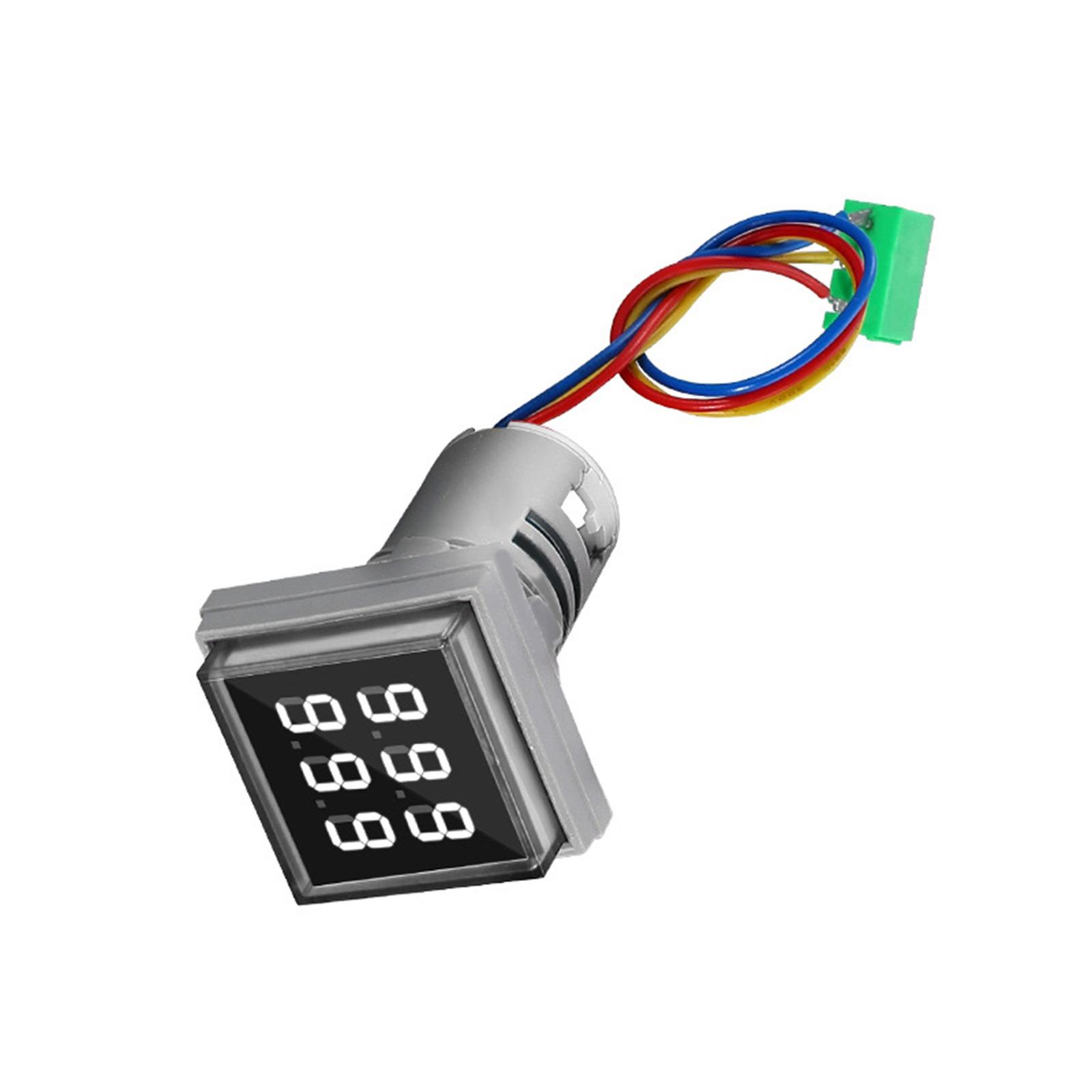 

Цифровой дисплейный счетчик 22 мм, монтаж в отверстие, квадратный счетчик, 6 разрядов 0-999999, AC220V, счетчик с вентиляционным отверстием белый