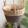 Garden Hanging Planter Plant Storage Basket Rope Woven Indoor Outdoor Flower Pots Holder Plant Hangers Home Decorations