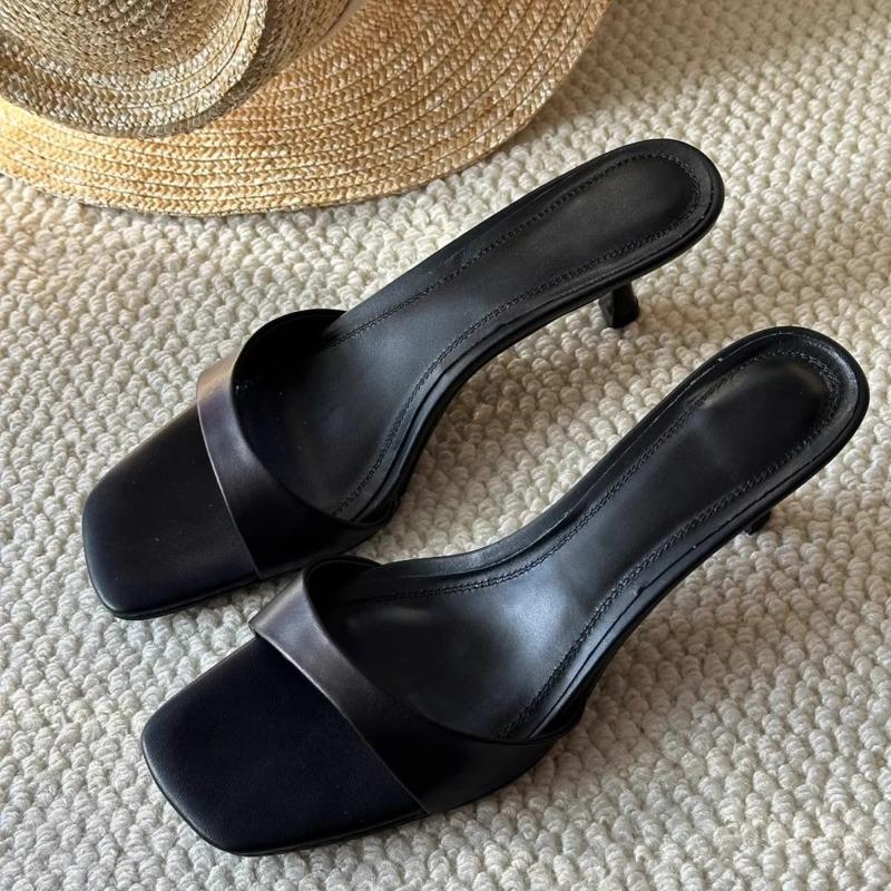 Designer Luxury Summer Fashion Women Open Toe Slippers Fashion Slip On Ladies Comfort Outdoor Low Heel Dress Slides