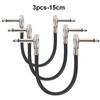 1/3Pcs Guitar Effect Pedal Cable 6.35Mm Flat Patch Connecting 1/4 Right-Angle Plug Guitar Instrument Accessories 15/30Cm Length