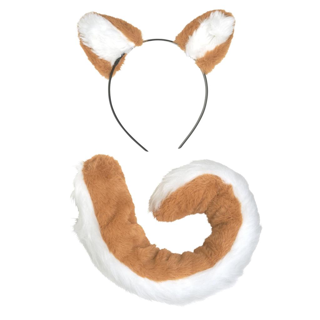 Clearstone Kemomimi Tail Set Cosplay Halloween Shiba Inu Unisex Brown