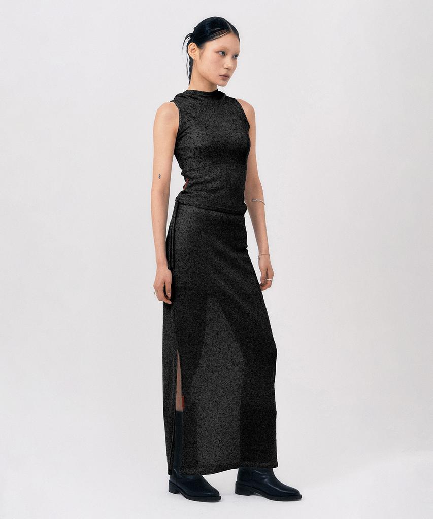 Lipeullegtibeulum Sheer Long Skirt (Black)