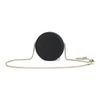 FILA Textured Commuter Chain Polyurethane Mini Round Shoulder Crossbody Bag Women bags Black F13W229167F-BK