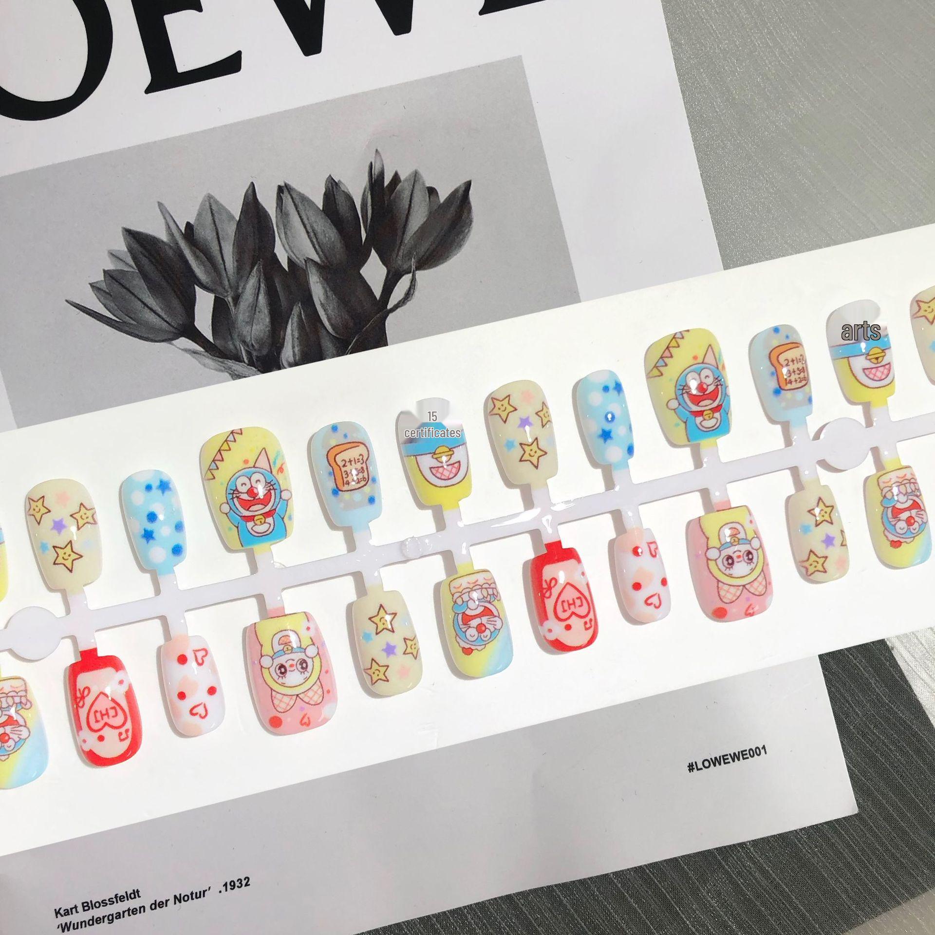 

Cute Bunny & Cat Eye Handmade Press-On Nails - 30 Piece Lovely Cartoon Nail Art Set