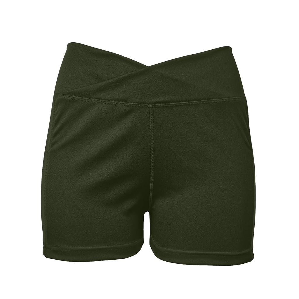 Women's Cross-Waist Peach Butt Drawstring Shorts Yoga Trousers