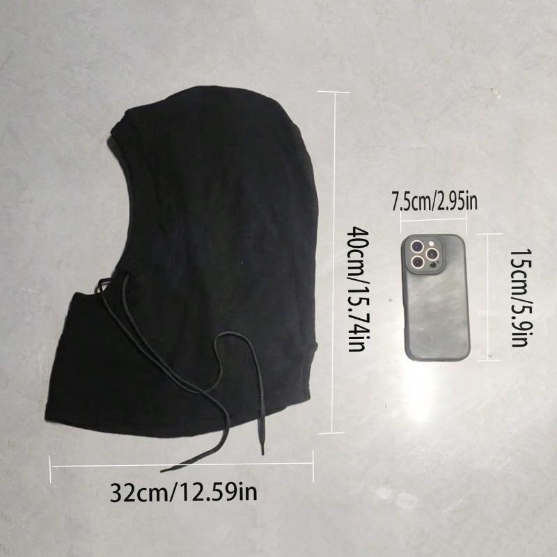 A Woman's Black Fleece Balaclava Hat, Sun Proof Cycling Hat