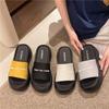 Retro Black One-word Thick-soled Slippers Women's Summer Wear 2025 New Heightened Anti-skid Shit Sandals