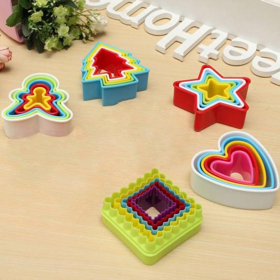 5 szt. DIY Fondant Mould Formy do pieczenia Ciasta Ciasteczka Dekorowanie Sugarcraft Narzędzia Zestaw