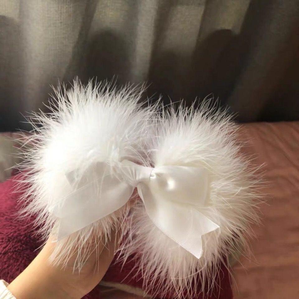 Feather Headdress Hair Clip - Cute Fairy Fur Hanfu Accessory for Girls