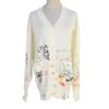 Bai Lu Graffiti Print Knit Cardigan - Korean Style Women's Spring/Autumn Sunscreen Sweater