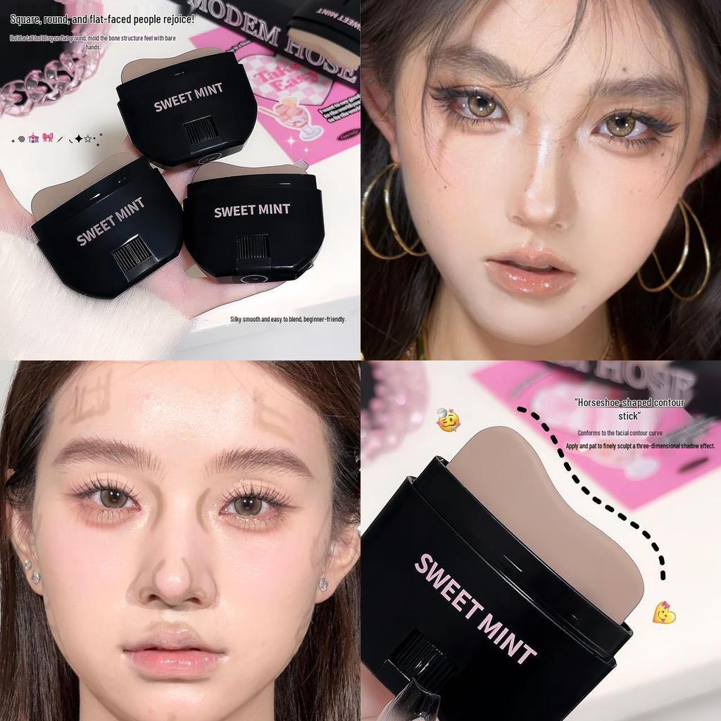Sweet Mint Facial Contour Stick: Pigmented, Easy-Blend Sculpting Tool for V-Face Makeup.
