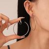 No ear piercings, simple metal sense, geometric plain ring, ear clips, European and American fashion commuting atmosphere, high sense temperament