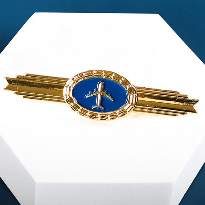 Pilot Badge Captain Chest Badge Aviation Wing Badge Metal Airlines Pin Pilot Badge Pin for Aviation Enthusiasts