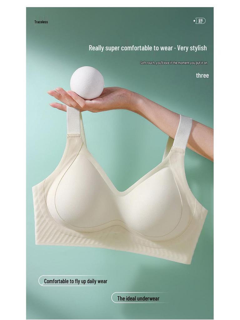 Tila Seamless Jelly Support Shaping Bra - Wirefree, Anti-Sagging, Fixed Cup for Small Chest