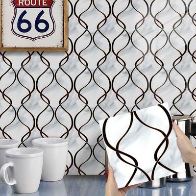 Selbstklebende Fliesenaufkleber, wasserdicht, ölbeständig, für Küche, Backsplash, Fliesen, DIY, Vinyl, Badezimmer, 3D-Wandaufkleber, Heimdekoration