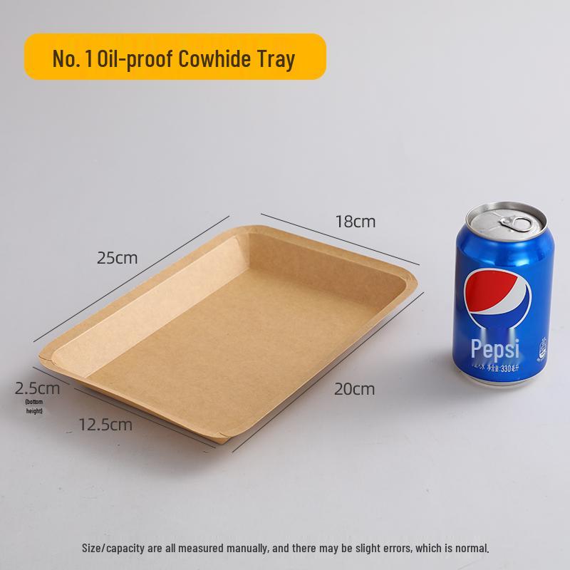 Kraft Paper Disposable Lunch Box - Rectangular Takeaway Box for Fried Chicken, Steak, BBQ, Snacks, and Meals