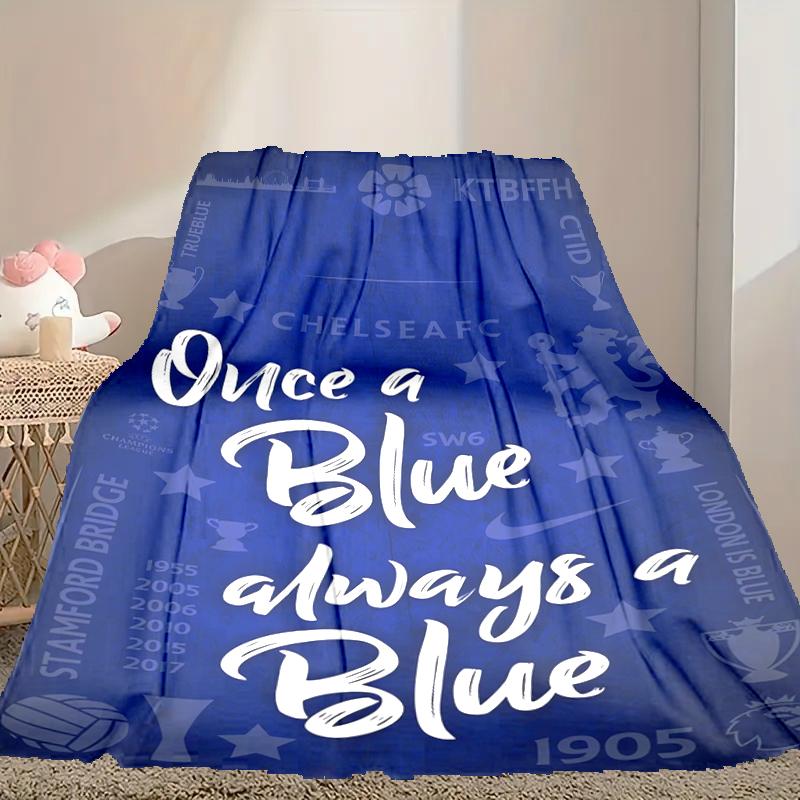 1pc Cozy Print Blanket, Chelsea FC Blanket Appropriate for Home Picnic and Travel Adventures