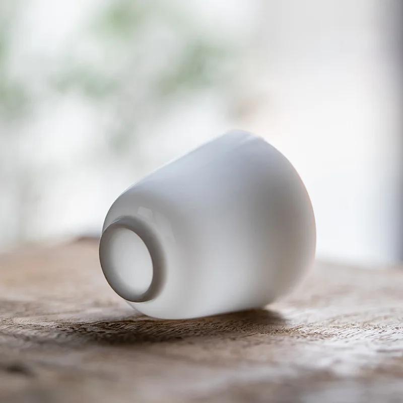 Thin Tire Kung Fu Tea Cup Ceramic Whiteware Single Cup Ceramic Teacup Master Cup Tea Set Small Tea Bowl Ceramic Teacups